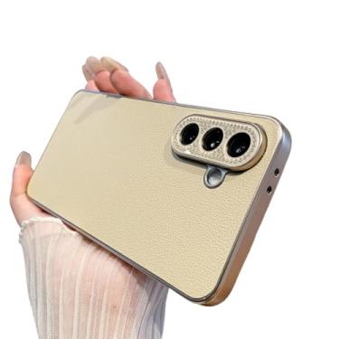 Imagem de Capa protetora de lente de luxo com diamantes para Samsung Galaxy S25 Edge S24 S23 Ultra Plus Fe (para Galaxy S25 Edge/Bege)