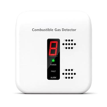 Imagem de Detector de gás plug-in Y401, alarme para gás natural, metano, GLP e gás de carvão, dispositivo de segurança para casa e cozinha para trailer e campista, 110V-240V AC, branco – 1 pacote