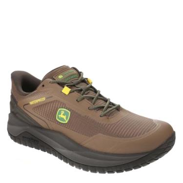 Imagem de Skechers John Deere Tênis masculino impermeável Ripstop Bungee Slip-in com borracha Goodyear, Marrom, 41