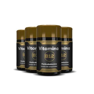 Imagem de 4X VITAMINA B12 METILCOBALAMINA 60COMPRIMIDOS HF SUPLEMENTOS-Unissex