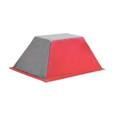 Imagem de Aymzbd Barra de Equilíbrio para Cheerleading, de Ginástica, Suporte Trapezoidal, Equipamento de Cheerleading para Treinamento Da Musculatura Central, Cinza Vermelho