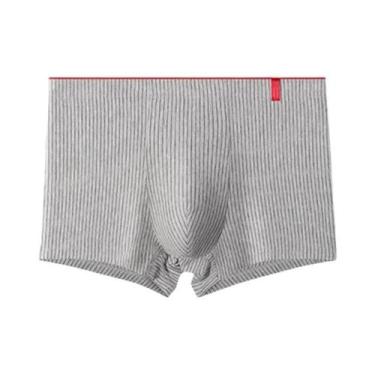 Imagem de Cuecas Boxer Masculinas Sexy Com Listras 4 Peças/Lote Moda Lingerie - 