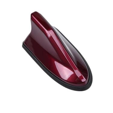Imagem de Antena de barbatana de tubarão de carro antena de sinal de rádio FM à prova d'água para assento, peças externas de carro, multifuncional, externa, (vermelho)