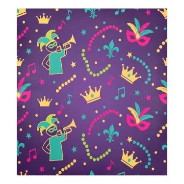 Imagem de Blueangle Mardi Gras Carnaval 5 capa magnética para lava-louças, decoração frontal da capa da máquina de lavar louça, adesivos de eletrodomésticos, adesivos de eletrodomésticos, 58 cm C x 66 cm