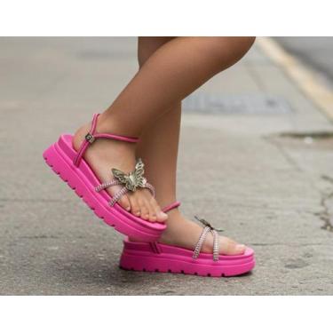 Imagem de Sandalia Papete Feminina Infantil - Laarissa, Rosa, Borbo, 31