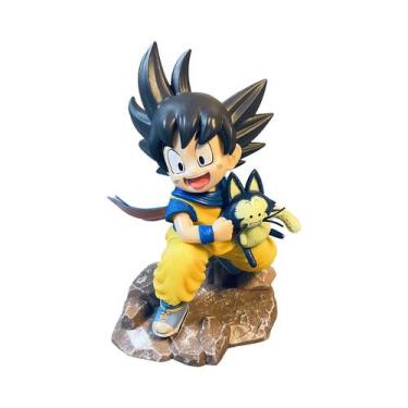 Imagem de Figura Do Pequeno Goku Abraçando Puer Ya Mu Tea, Estátua De PVC Do Dra
