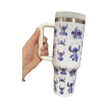 Imagem de Copo Térmico De Aço Inoxidável De 40oz Com Canudos E Tampa, Caneca Tér