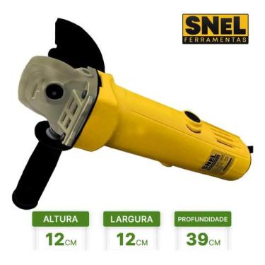 Imagem de Esmerilhadeira Eletrica Lixadeira 700W Snel Ferramentas, Amarelo, 127v