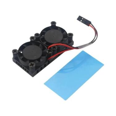 Imagem de Cooler De CPU E RAM Com Ventilador Duplo Para Raspberry Pi 4 Modelo B 