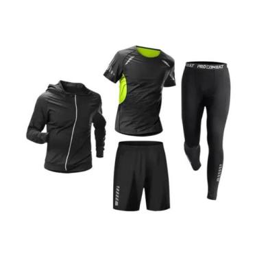 Imagem de Conjunto De Roupas De Compressão Masculinas Para Fitness, Corrida, Jog