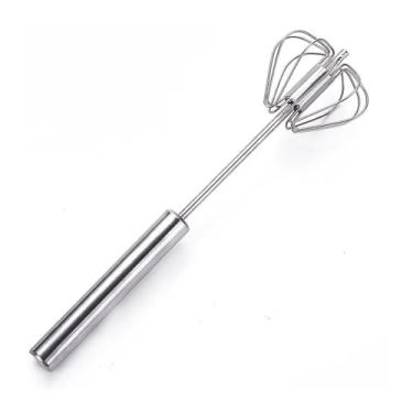 Imagem de Batedor semiautomático de aço inoxidável, batedor manual, batedor de ovos, misturador manual para cozinhar, cozinha, casa, leite de ovo para mexer