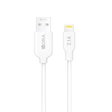 Imagem de Cabo Carregador Iphone 1hora Usb A/lightning 2.1a 1m Branco