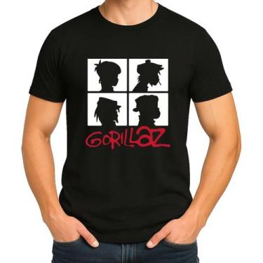 Imagem de Camiseta Camisa Blusa Masculina Feminina 100% Algodão Banda GorillazZ 