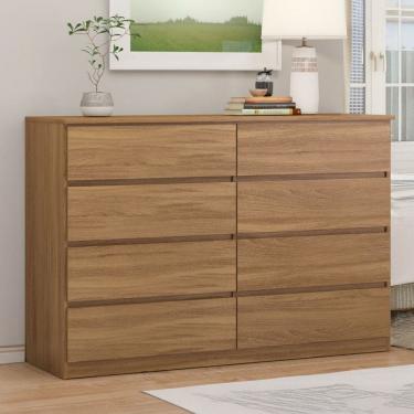 Imagem de Cômoda Sintra 8 Gavetas Amêndola Touch - Demóbile