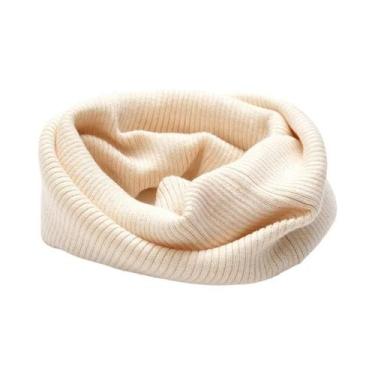 Imagem de Cachecol Masculino De Lã Cashmere Tricotado Com Gola Alta, Aquecedor D