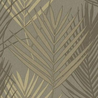 Imagem de Papel de Parede Tissé Folhagem Marrom 20704