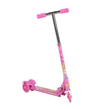 Imagem de Patinete Infantil 3 Rodas Speedy Rosa Guidão Ajust/Dobrável