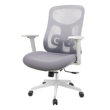 Imagem de Cadeira Escritório Nr-17 Everest Diretor C- Braços Fratini Encosto Tela Mesh Gelo-cinza Base Rodízio