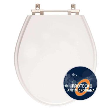 Imagem de Assento Sanitário Poliester Antibacteriano Ravena Branco Para Vaso Deca