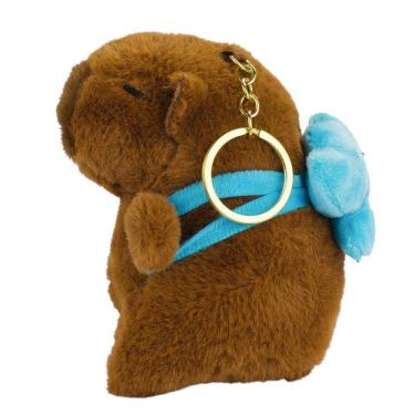 Imagem de Chaveiro de Pelúcia Capivara Mochila Azul 11cm