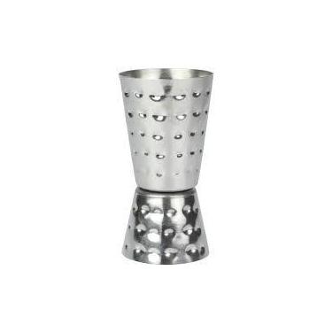 Imagem de Dosador Bebidas Duplo 25ml 50ml Inox Martelado Mimo Style