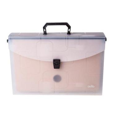 Imagem de Maleta Dello Slim Line com 6 Pasta Suspensas Cristal 39x9x26cm, Unica