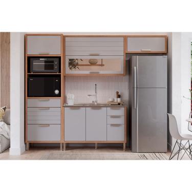 Imagem de Módulo Cozinha MGM Eloise 4 Peças C4P256 Cinamomo/Platina-MGM