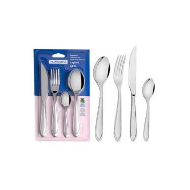 Imagem de Faqueiro Tramontina Laguna Aço Inox Alto Brilho 16 Peças, Inox, 16