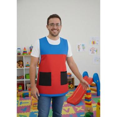 Imagem de Avental colorido Tipo Bata Oxford Premium,luxo,aniversario,cozinha,min