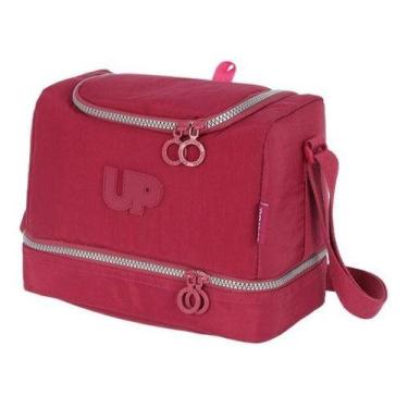 Imagem de Lancheira Bolsa Térmica Escolar Infantil Juvenil Up4you, Vinho