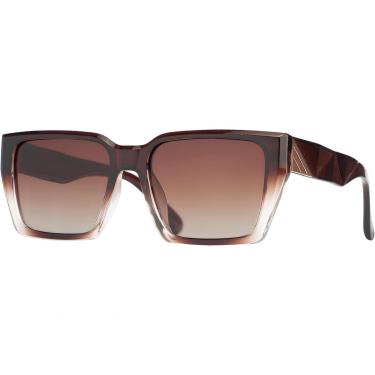 Imagem de Óculos de Sol Feminino Quadrado Grande Degradê Detalhes Dourados Polarizado Proteção UV400 VH 20081-Feminino