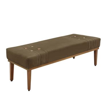 Imagem de Calçadeira Baú Recamier Casal  King 195cm Cléo Suede - Loja Sheep