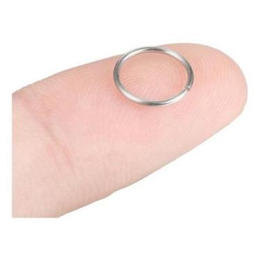 Imagem de Piercing Cartilagem Nariz Argola Prata Aço Cirúrgico 316L - De Castro 