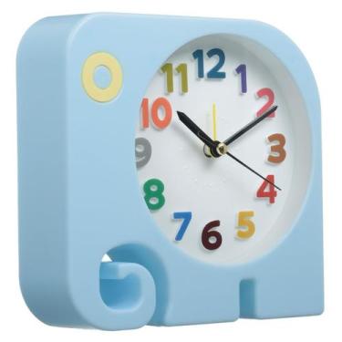 Imagem de Relógio De Mesa Quarto Infantil Decorativo Elefante Alarme Despertador