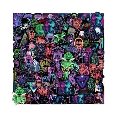 Imagem de Adesivos Neon My Hero Academia Attack on Titan Anime 103050100pcs À Pr