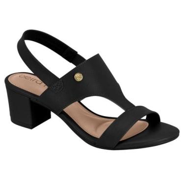 Imagem de Sandália Beira Rio Feminina Salto Bloco Médio Conforto Original -, Pre