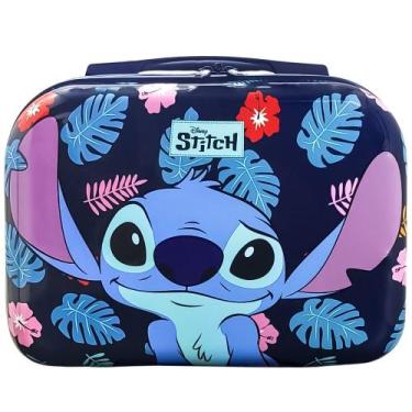 Imagem de Frasqueira Stitch Disney Rígida Maleta Alça Regulável Viagem, Azul