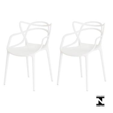 Imagem de Kit 2 Cadeiras Allegra Branca Sala Cozinha Jantar - WAW DESIGN