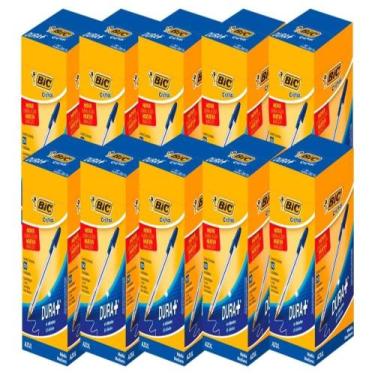 Imagem de Caneta Bic Cristal Azul - 10 Embalagens com 50 Unidades