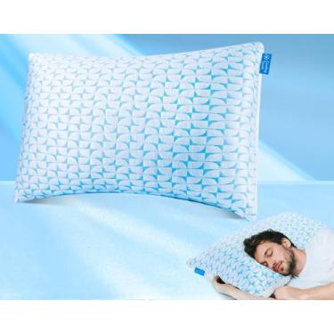 Imagem de Almohada Firme QUTOOL King Size de Espuma de Memoria Refrigerante Desm