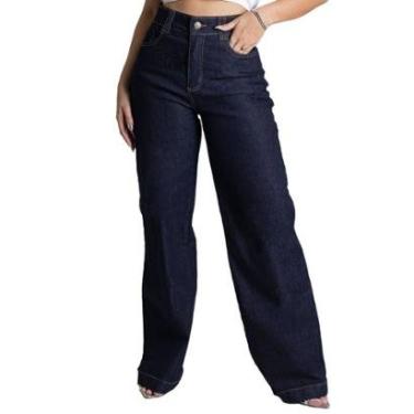 Imagem de Calça Jeans Sawary Wide Leg - 279080 - Azul escuro 34-Feminino