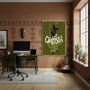 Imagem de Quadro Decorativo Oxóssi - Orixá da Caça - 70x50cm