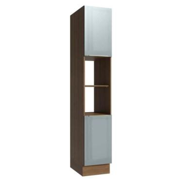 Imagem de Paneleiro 40 cm 2 Portas e 2 Nichos Rustic/Cinza Lux Madesa, Rustic/Ci
