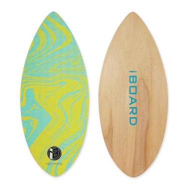 Imagem de Skimboard iBoard 91 cm, casaco de madeira de alto brilho, amarelo