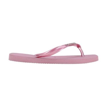 Imagem de Chinelo Havaianas Slim Square Logo Metallic Rosa