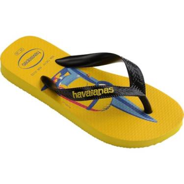 Imagem de Chinelo Minions, Havaianas, Feminino, Amarelo/Preto/Amarelo, 45/46