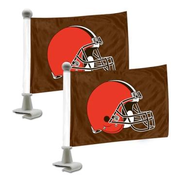 Imagem de FANMATS 61863 Bandeiras de carro Cleveland Browns Ambassador - pacote com 2 mini bandeiras automotivas, 10 x 15 cm, perfeitas para capô ou porta-malas