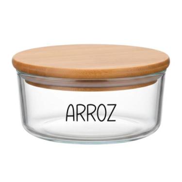 Imagem de Pote Hermético Redondo Vidro (930 ml) Arroz - Casa Vitá, Arroz