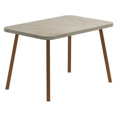 Imagem de Mesa De Jantar 4 Lug Retangular 1,2m Stellar Carraro Pet Ros - MÓVEIS 