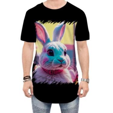 Imagem de Camiseta Longline Páscoa Coelhinho Traços Vaporwave 7 - Kasubeck Store